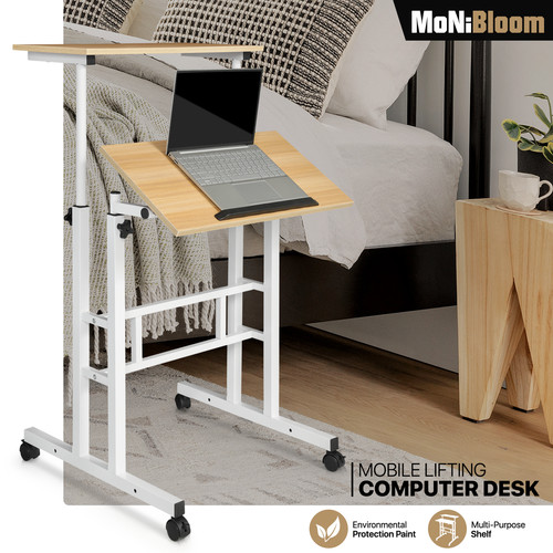 Rolling laptop desk adjustable - desk,